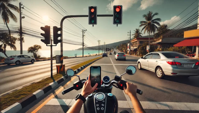 Motociclista multado por tirar foto parado em semáforo: entenda a situação