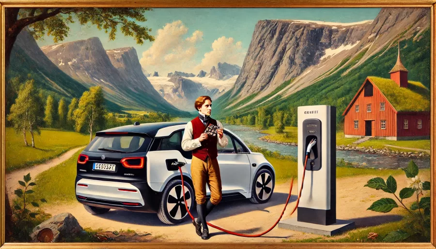 Número de carros elétricos supera veículos a gasolina pela primeira vez na Noruega