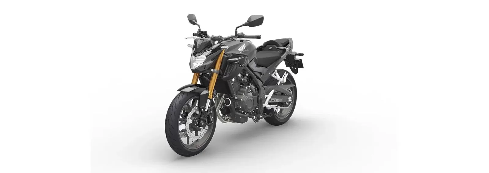 Com design agressivo, a CB 500F 2025 destaca-se pela suspensão invertida em cobre e grafismos renovados, entregando sofisticação e apelo esportivo.