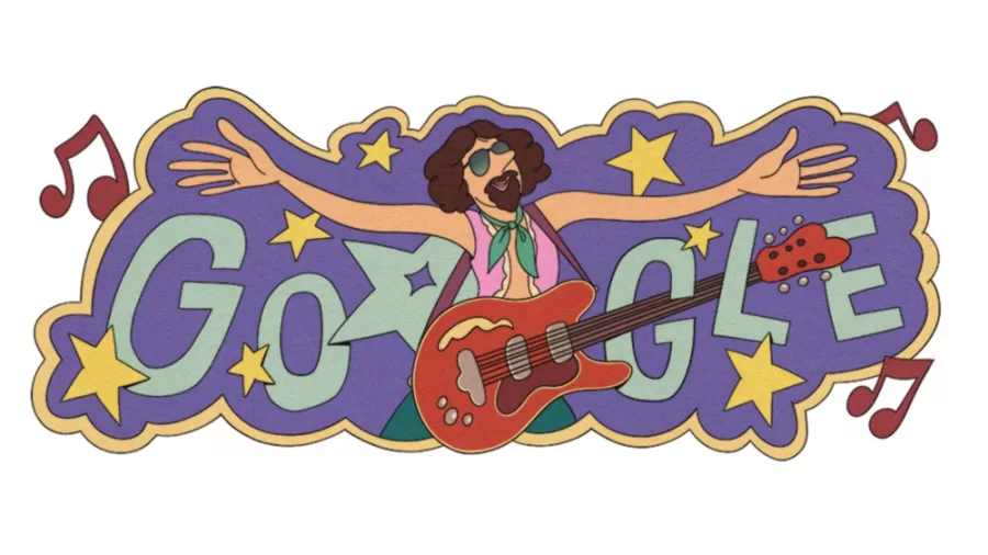 Google homenageia Raul Seixas com Doodle especial, celebrando legado do “pai do rock brasileiro”