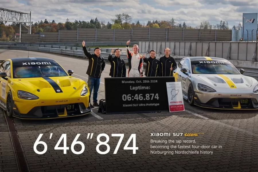 A Xiaomi bateu recorde no circuito de Nürburgring Nordschleife com o protótipo SU7 Ultra, marcando 6 minutos e 46,874 segundos e superando o Tesla Model S Plaid em cerca de 40 segundos.