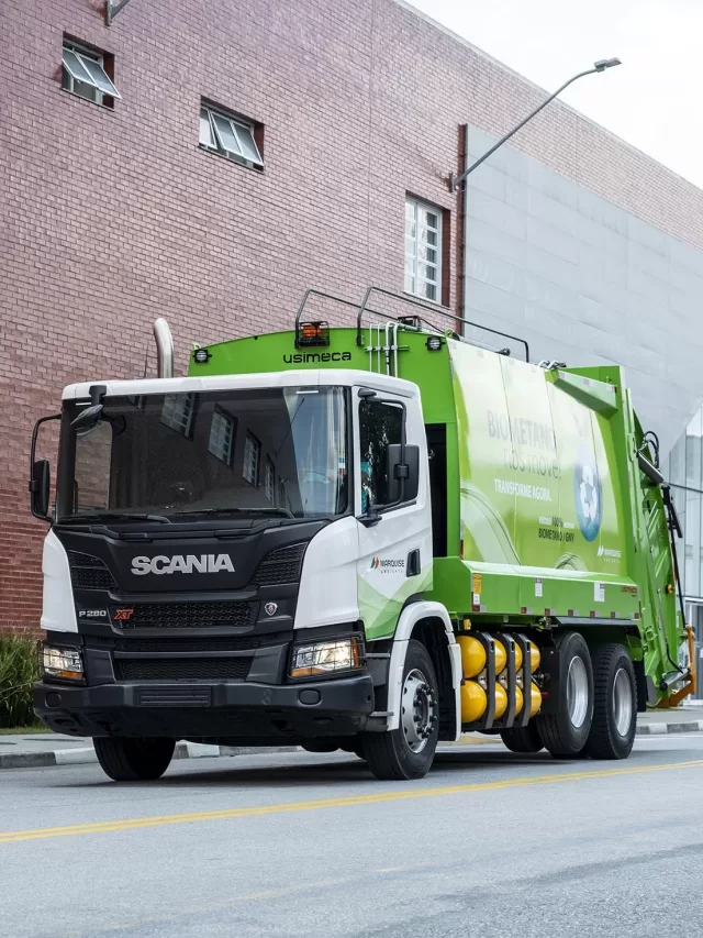 Scania entrega caminhões a biometano e GNV para coleta sustentável