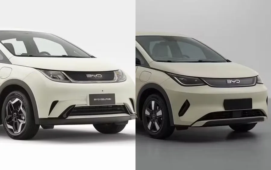 BYD registra mudanças no design do Dolphin e introduz nova opção de motor intermediário. O modelo terá dimensões maiores e ajustes visuais sutis na dianteira e traseira - Foto: reprodução/MIIT/divulgação/BYD