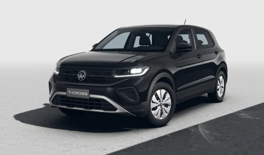 O Volkswagen T-Cross Sense 2025 é a versão mais acessível da linha, destinada ao público PCD e geral. Com preço abaixo de R$ 120 mil, oferece motor turbo e itens essenciais de segurança.