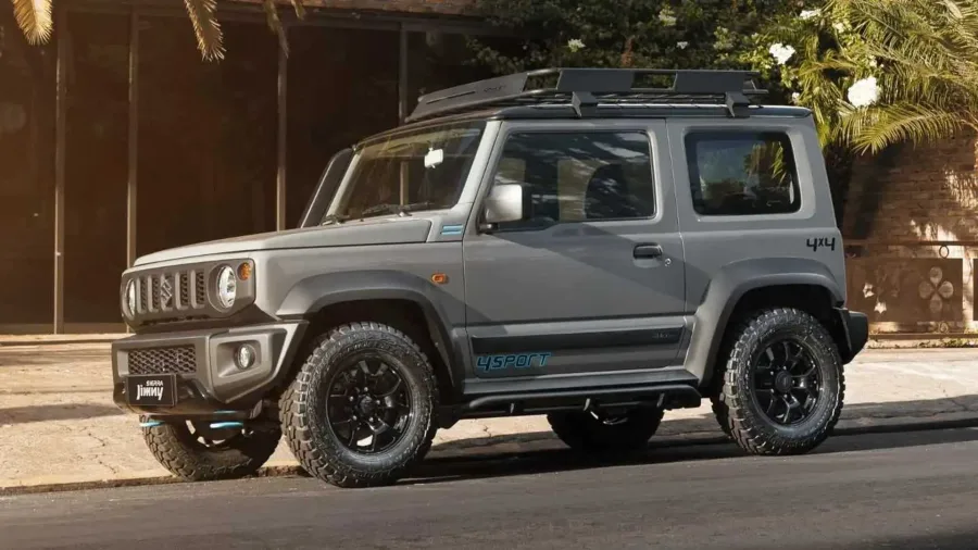 O Suzuki Jimny Sierra 4Sport usado tem espaço interno limitado, porta-malas pequeno, câmbio de 4 marchas que eleva o consumo e pode ter desgaste na suspensão e tração pelo uso off-road.