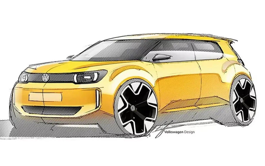 A Volkswagen revelou esboços do ID.Every1, seu futuro elétrico acessível. O compacto será lançado em 2027 e deve substituir o e-Up!, trazendo um design inspirado em modelos anteriores da marca.