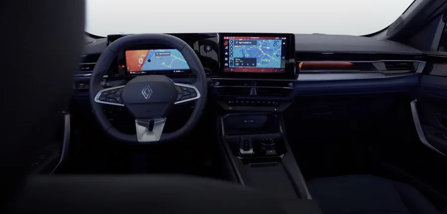 O interior surpreende com bancos com massagem, iluminação de 48 cores, duas telas de 10", som Harman Kardon e acabamento refinado inspirado nos modelos europeus.