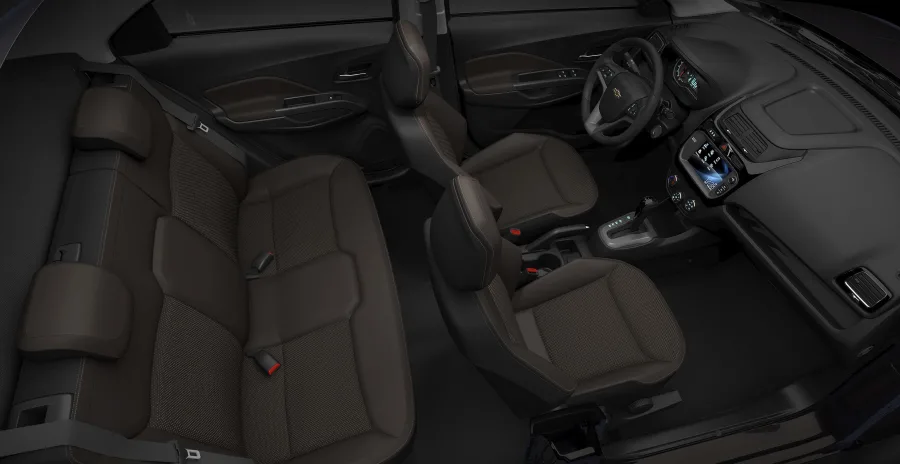 O Chevrolet Cobalt LTZ 2016 oferece um dos melhores espaços internos da categoria, com amplo banco traseiro e conforto para três adultos, suspensão macia e porta-malas de 563 litros.