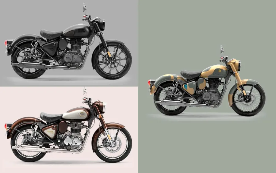 A Royal Enfield Classic 350 começa a ser vendida no Brasil com apenas três opções de cor, reforçando sua posição como a moto mais clássica da linha 350.