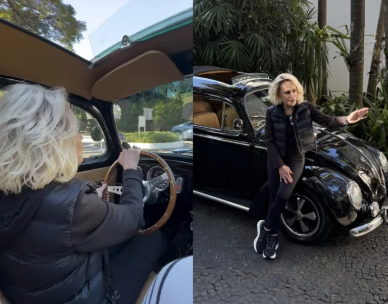 Ana Maria Braga transforma Fusca 1963 em clássico com pegada Porsche; Conheça o “Fuscão Preto” da famosa