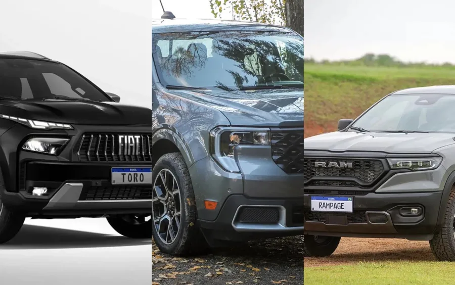 Fiat Toro, Ford Maverick e Ram Rampage: comparativo completo mostra consumo, desempenho, preços e futuro das picapes intermediárias
