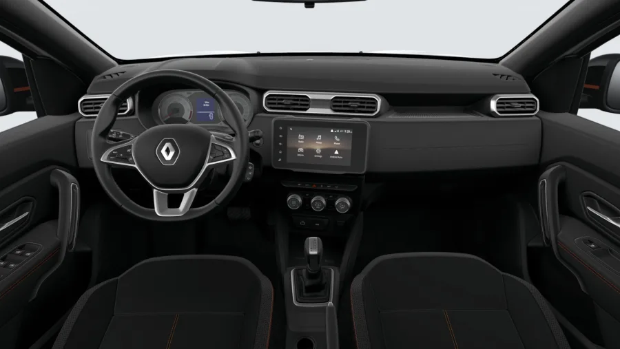 Com câmbio CVT de 8 marchas e tração dianteira, o Duster 2026 oferece facilidade de uso no trânsito, dirigibilidade confortável e boa adaptação em viagens.