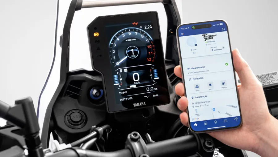Yamaha Ténéré 700 2025 supera rivais ao oferecer painel digital colorido de 6,3”