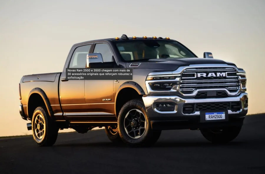 Ram 2500 e 3500 2025 chegam com motor de 436 cv e mais de 30 acessórios originais