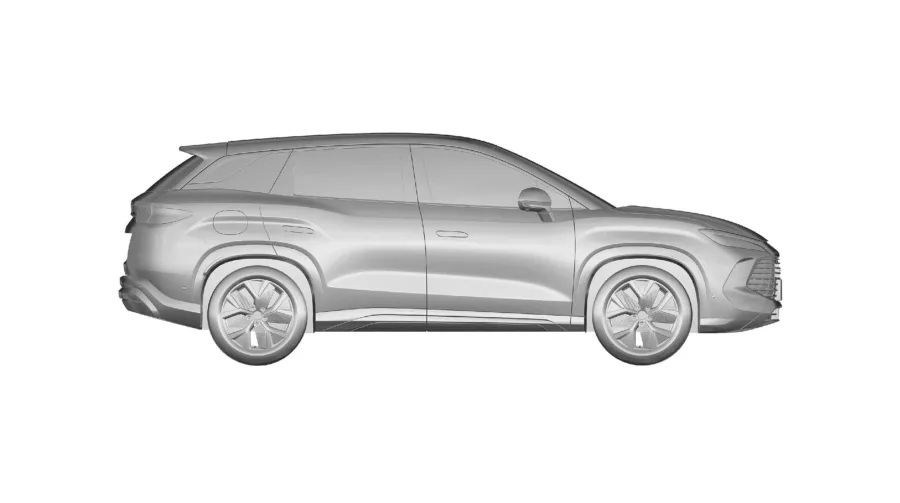 O Song Pro registrado no INPI mantém a identidade frontal, mas agora incorpora espaço para o radar do piloto automático adaptativo e laterais com linhas mais suaves e discretas.