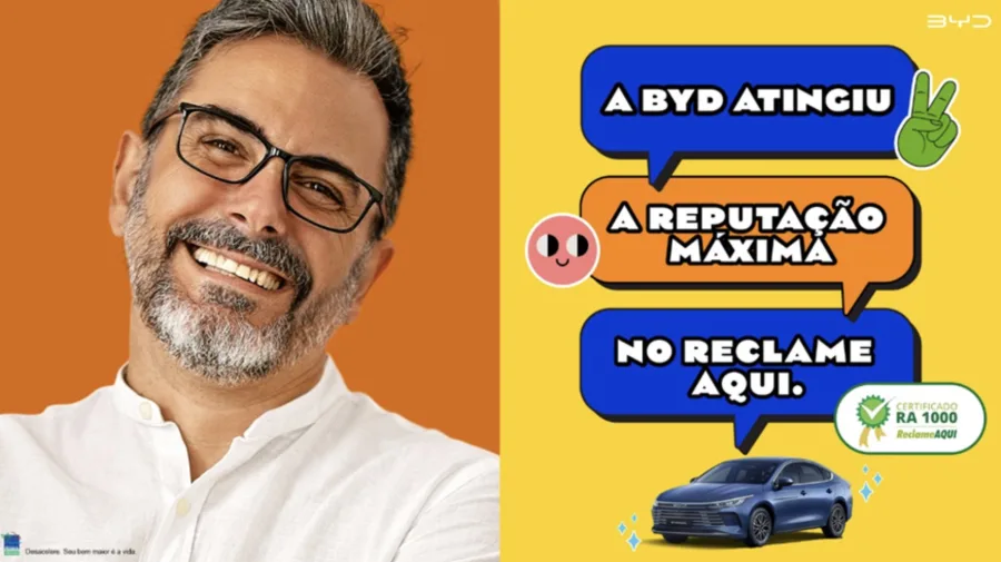 BYD conquista selo RA1000 do Reclame Aqui e busca consolidar confiança do consumidor no Brasil