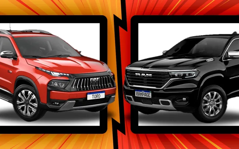 Fiat Toro Ranch 2026 ou RAM Rampage Big Horn 2026? Veja qual picape diesel 4×4 oferece mais vantagem