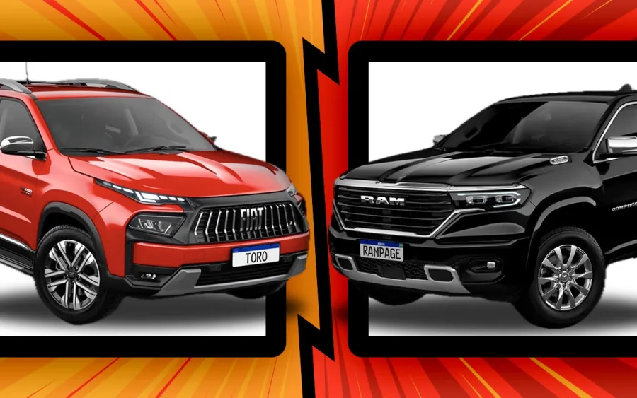 Fiat Toro Ranch 2026 ou RAM Rampage Big Horn 2026? Veja qual picape diesel 4×4 oferece mais vantagem