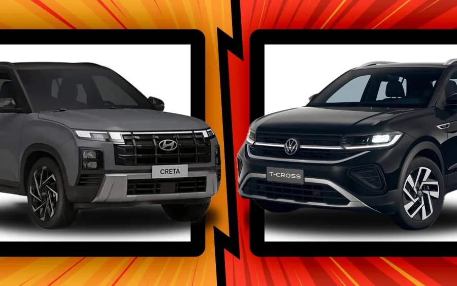 O comparativo entre Hyundai Creta Ultimate 2026 e Volkswagen T-Cross Highline 2025 mostra duas abordagens distintas no segmento de SUVs compactos. O Creta aposta em desempenho e conforto sofisticado, enquanto o T-Cross privilegia economia, dirigibilidade e custo de manutenção.