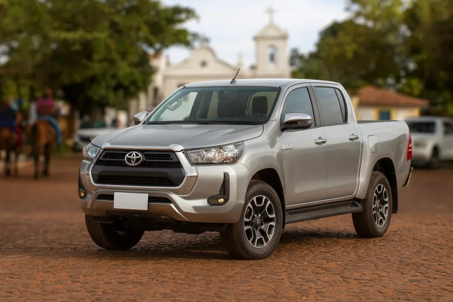 As versões da Hilux 2024 atendem desde o trabalho rural até o uso urbano, com opções básicas como Power Pack e CS e versões premium como SRX e GR-S voltadas ao conforto e desempenho.