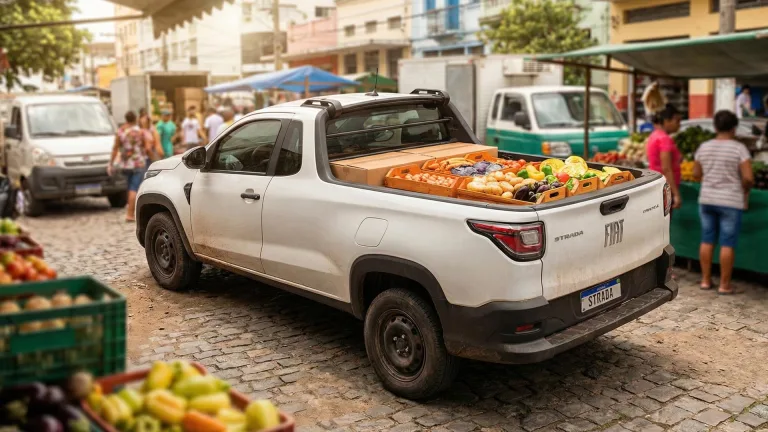 Fiat Strada Endurance 1.3 CS 2026 tem motor 1.3 flex, consumo de até 14,7 km/l, caçamba de 1.354 litros e foco total em trabalho urbano e rural