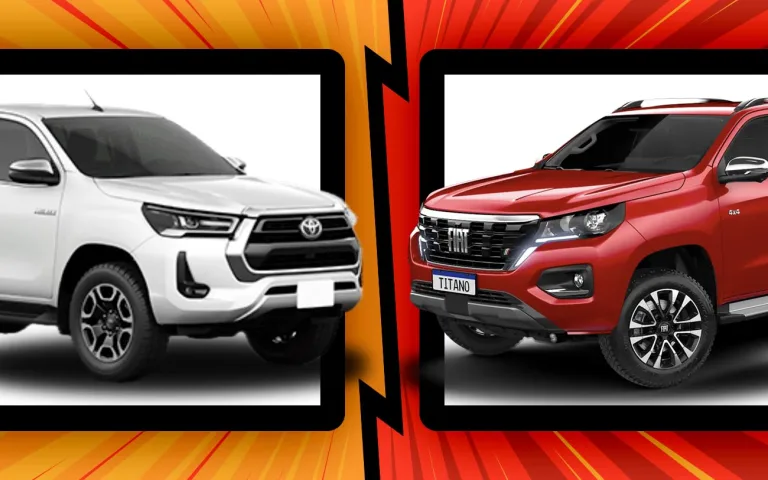 Fiat Titano Ranch 2026 ou Toyota Hilux SRV 2026: comparativo revela qual picape entrega mais por cada real investido