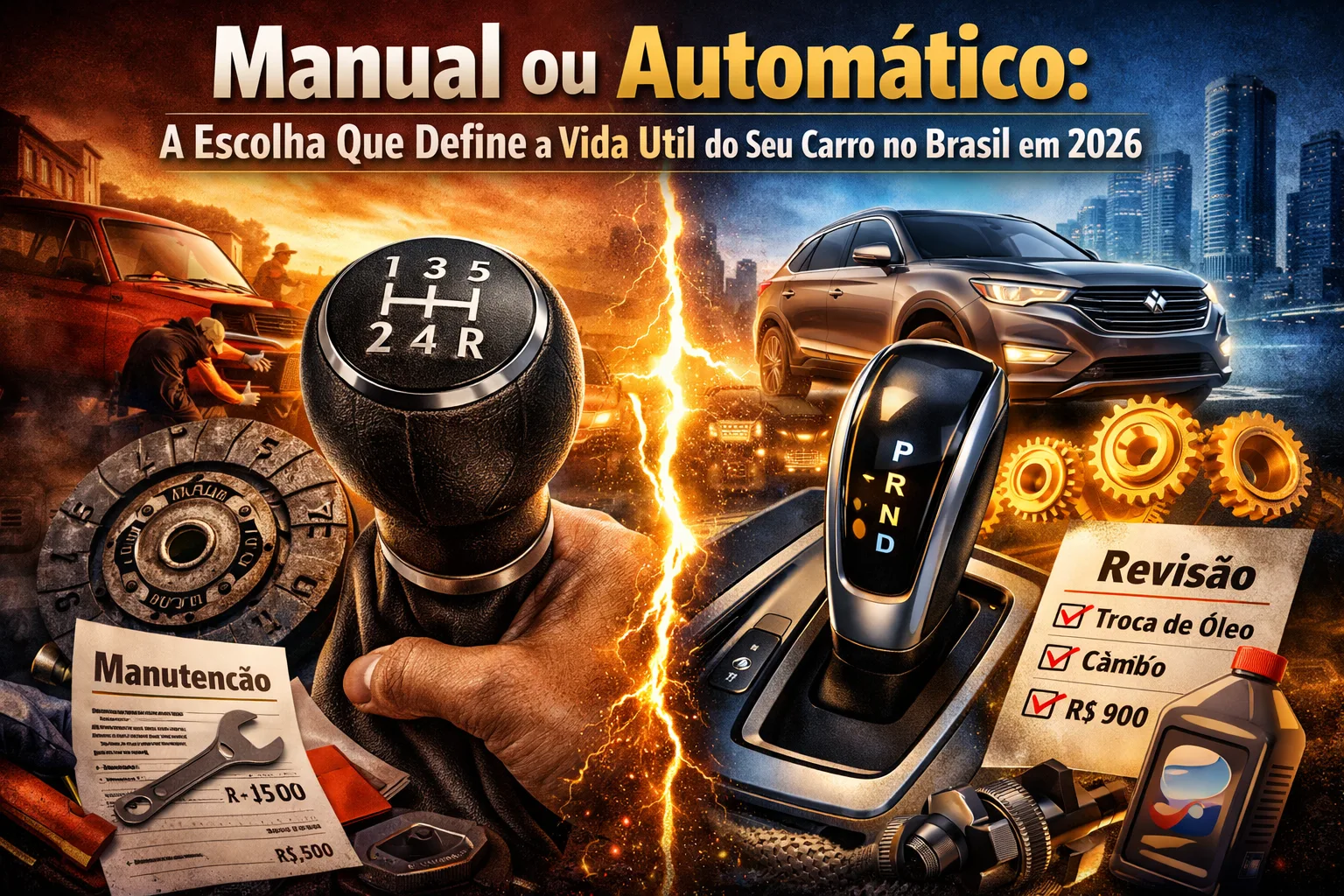 Câmbio automático ou manual qual o melhor? A escolha que pode decidir quanto seu carro ...