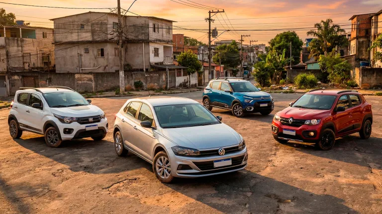 Sobrou algum? Os 4 carros mais baratos do Brasil em 2026