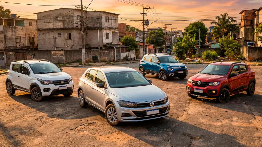 Sobrou algum? Os 4 carros mais baratos do Brasil em 2026