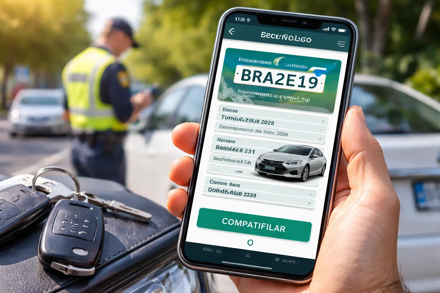 CRLV Digital no celular elimina o papel, pode ser apresentado em fiscalizações, mostra placa, licenciamento, proprietário e pode ser compartilhado com outros condutores.