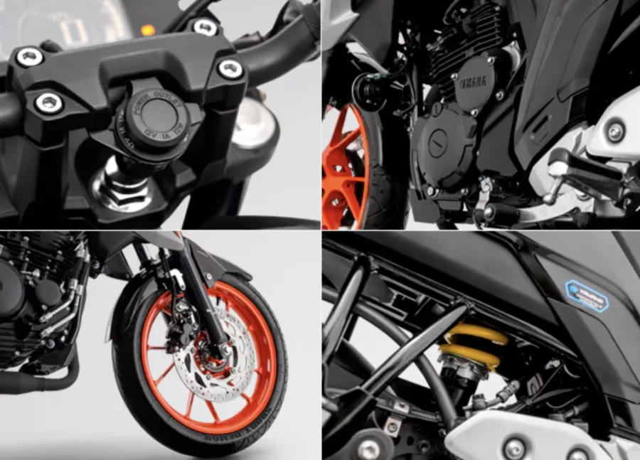 Nada muda no motor 250 cc. A entrega continua linear, com câmbio de cinco marchas e comportamento previsível, reforçando a proposta de uso cotidiano.