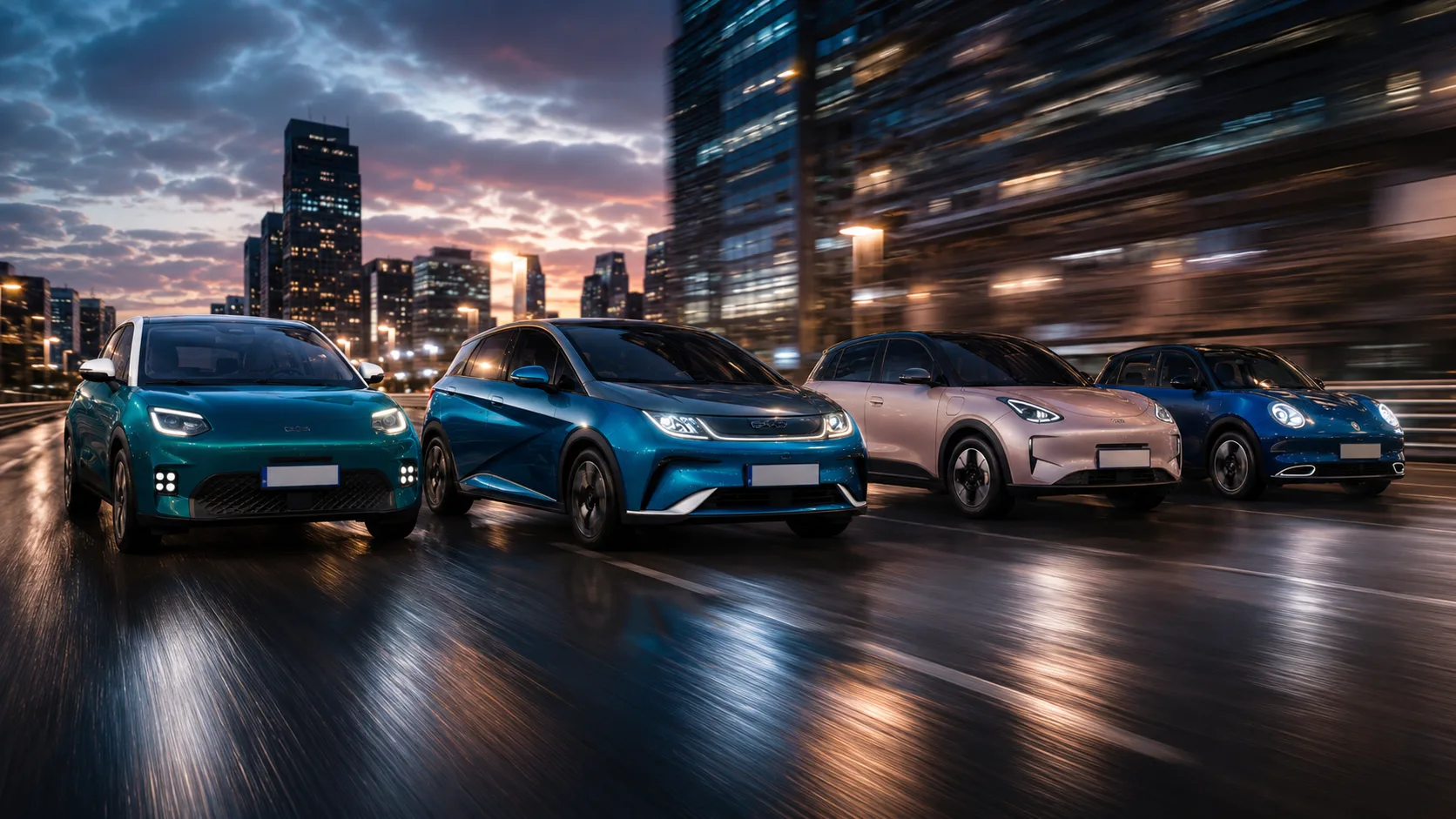 GAC Aion UT, BYD Dolphin, Geely EX2 e GWM Ora 03 disputam espaço entre os elétricos com diferenças claras de preço, potência, autonomia e equipamentos.