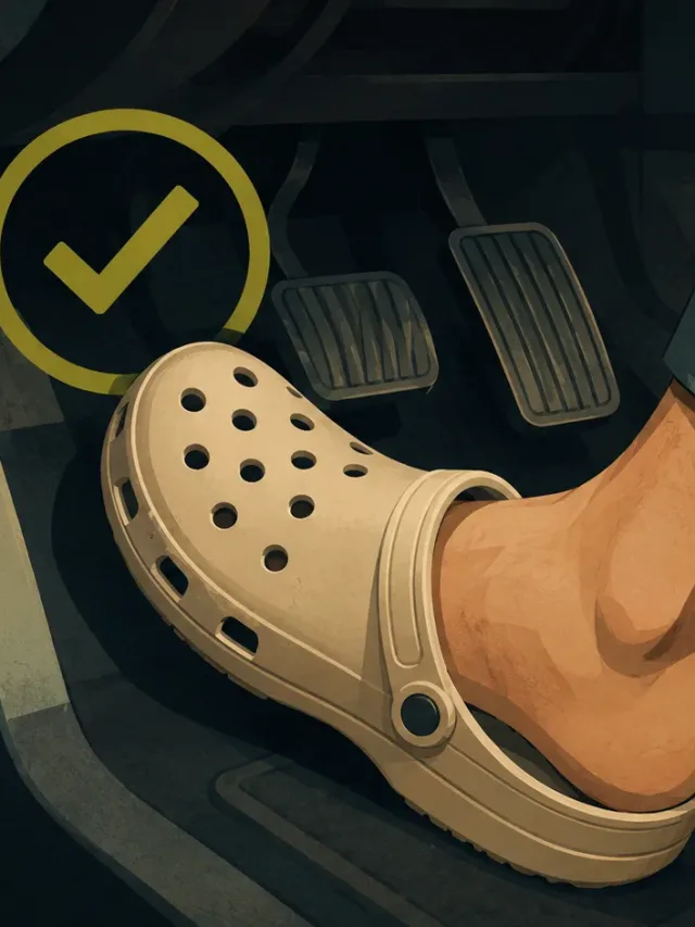 Pode dirigir de Crocs moto e carro? Veja o que diz a regra