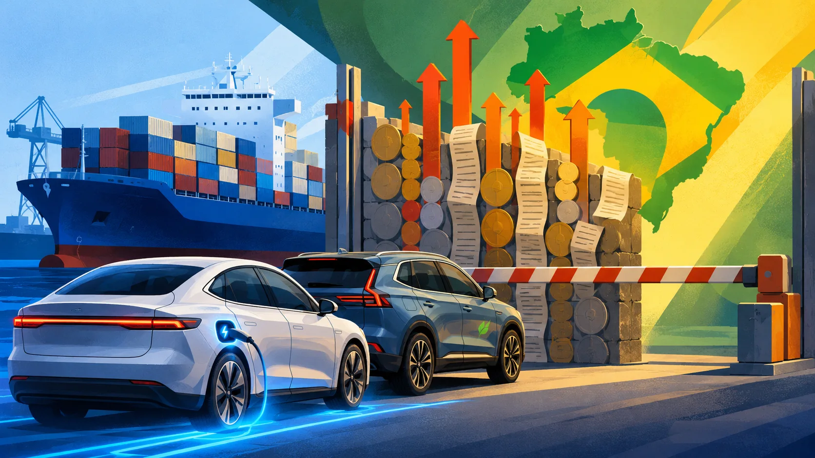 Carros elétricos e híbridos importados passam a pagar 35% de imposto no Brasil, após cronograma do Programa Mover encerrar alíquotas reduzidas