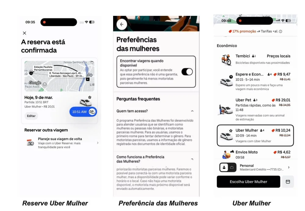 Uber Mulher agora funciona no Brasil todo; Função no app chega com promessa de conforto, mas só funciona bem onde há condutoras suficientes